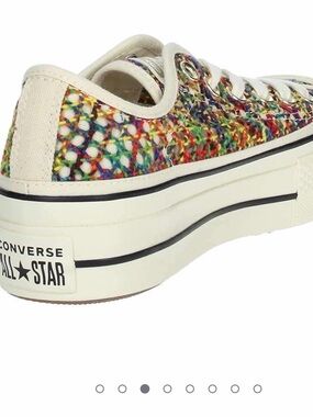 Converse Women's Low-Top Multicolor Knit Platform Sneaker - Cream Trim